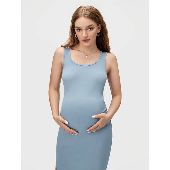BASICS Maternity Split Tank Dress - Picture 8 of 11
